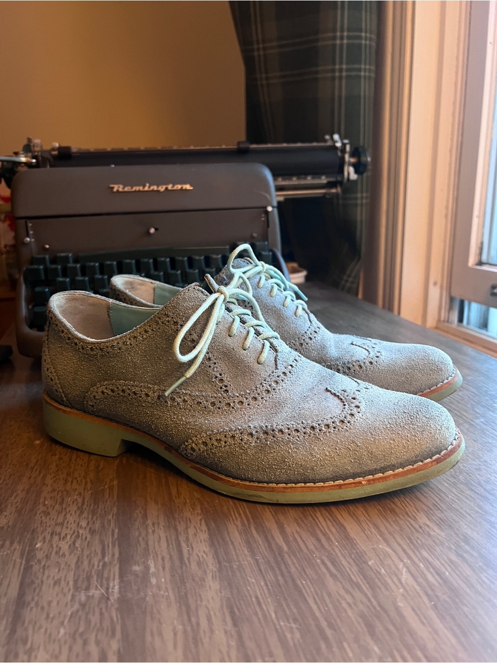 Cole Haan Blue Suede Shoes…AKA Wingtip Oxfords